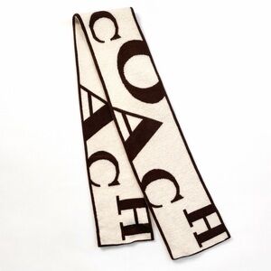 Coach Oversize Logo Wool Cashmere Scarf